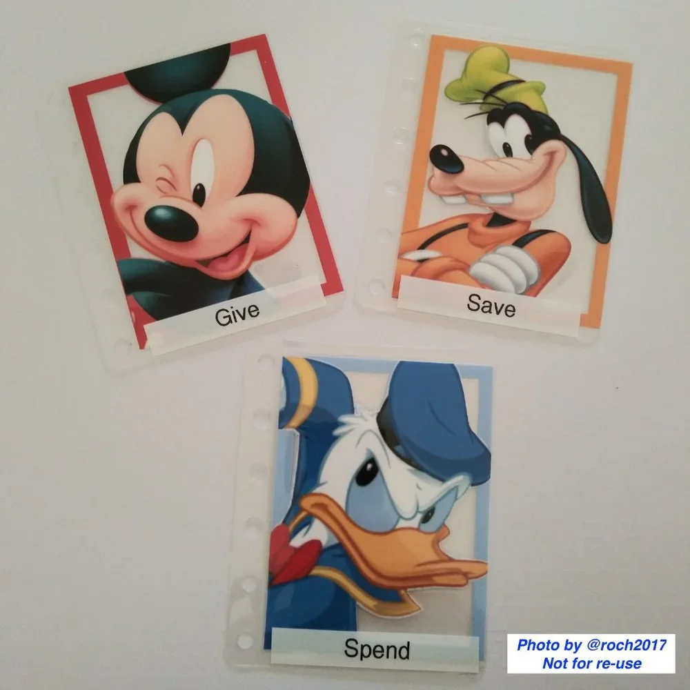 A7 Pocket Size Three Ring Binder with Disney Envelopes